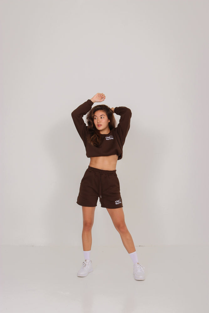 
                  
                    Load image into Gallery viewer, Rise &amp;amp; Thrive Shorts in Espresso Brown
                  
                