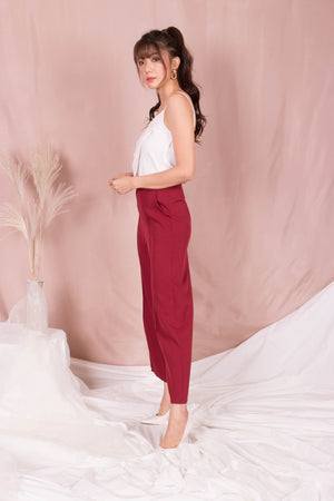 
                  
                    Load image into Gallery viewer, *PREMIUM* - Teslia Pants in Wine Red - Self Manufactured by LBRLABEL
                  
                