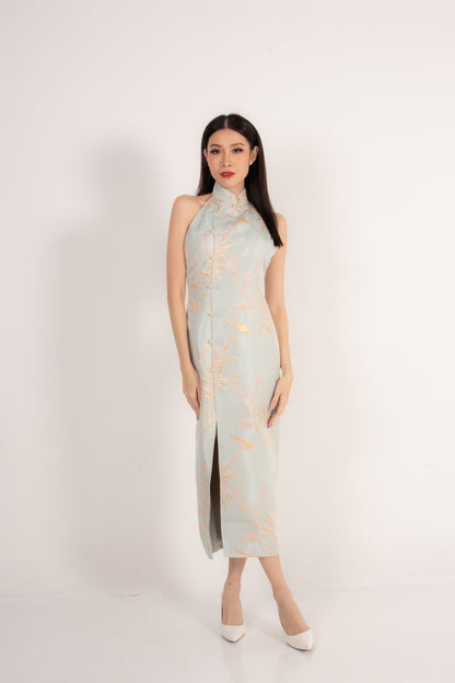 Yuan Oriental Qipao Dress in Mint