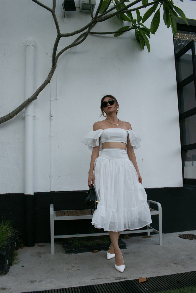 
                  
                    Load image into Gallery viewer, Ezann Mesh Skirt in White
                  
                