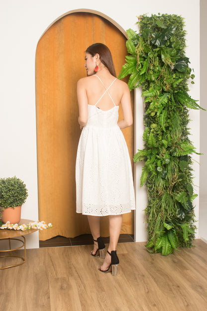 *LUXE* Saleira Crochet Dress in White