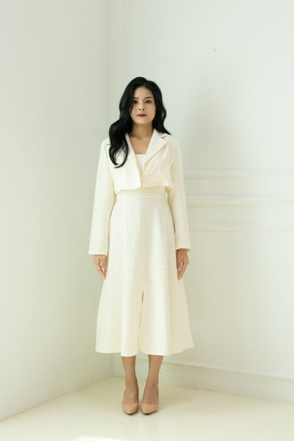 Anthea Midi Dress in Cream