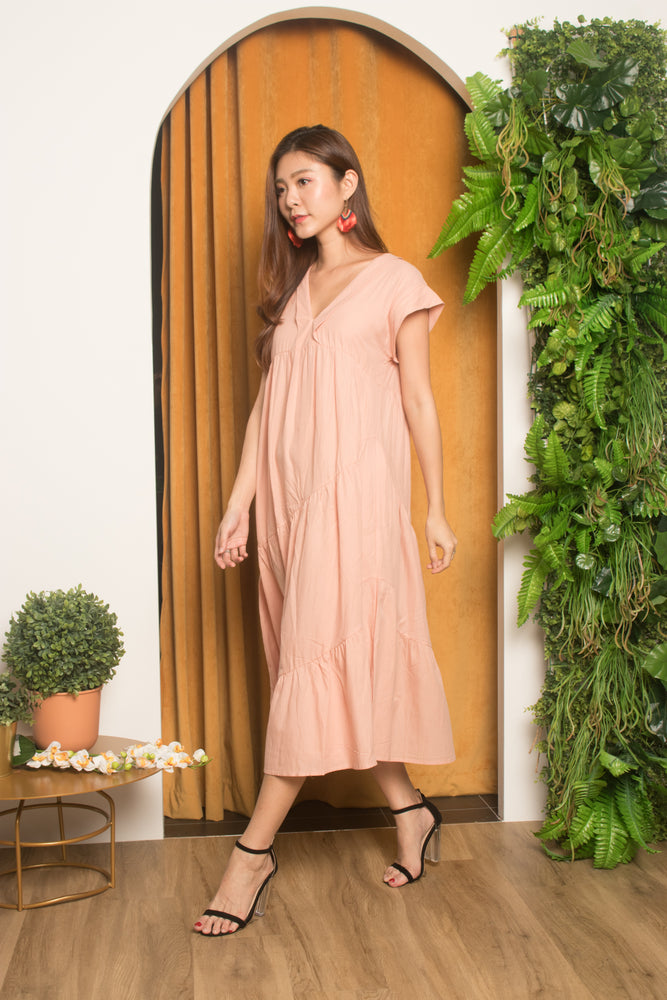 
                  
                    Load image into Gallery viewer, Serfina Flare Layer Dress in Pink
                  
                