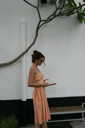 
                  
                    Load image into Gallery viewer, Rebekah Lace Dress in Peach
                  
                