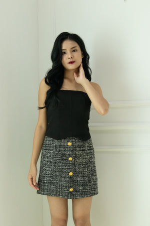 
                  
                    Load image into Gallery viewer, Suann Tweed Skirt in Grey
                  
                