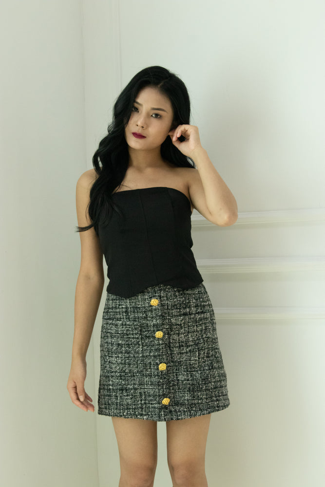 
                  
                    Load image into Gallery viewer, Suann Tweed Skirt in Grey
                  
                