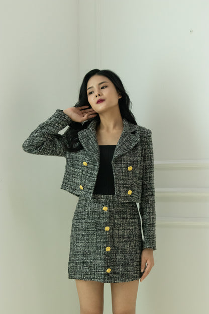 Suann Tweed Jacket in Grey