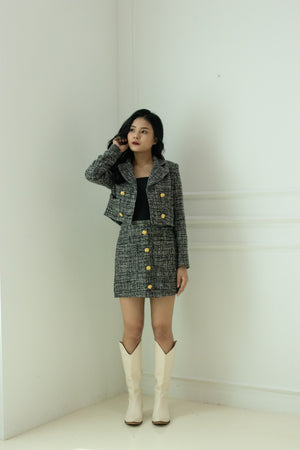 
                  
                    Load image into Gallery viewer, Suann Tweed Jacket in Grey
                  
                