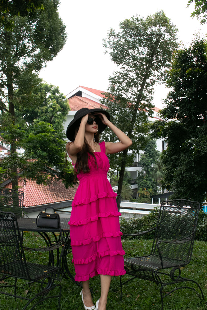 
                  
                    Load image into Gallery viewer, Jacey Layered Dress in Hot Pink (BO)
                  
                