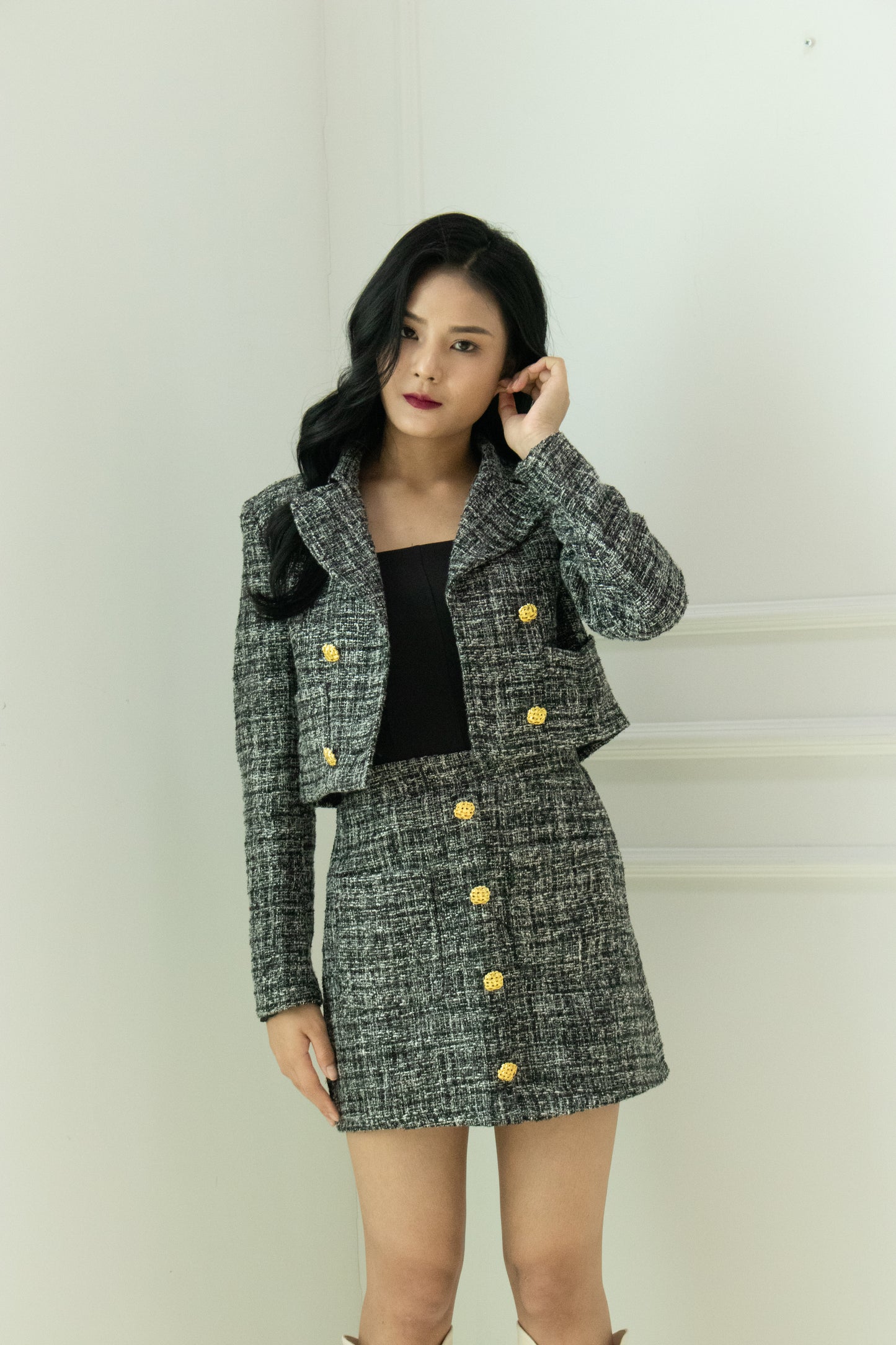 Suann Tweed Jacket in Grey