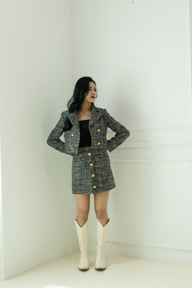 
                  
                    Load image into Gallery viewer, Suann Tweed Jacket in Grey
                  
                