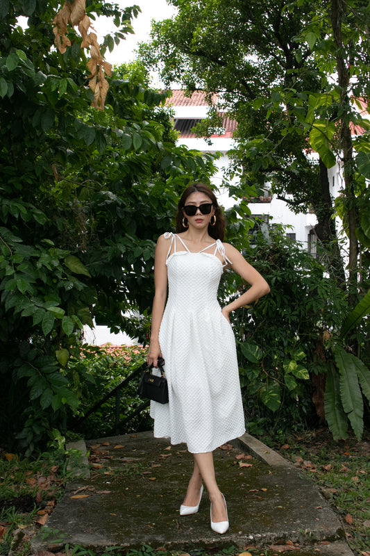 Amber Structured Dress in White