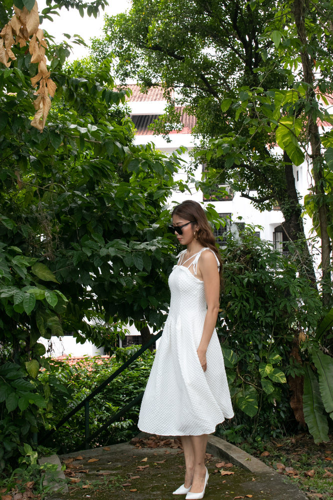 
                  
                    Load image into Gallery viewer, Amber Structured Dress in White
                  
                