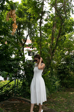 
                  
                    Load image into Gallery viewer, Amber Structured Dress in White
                  
                