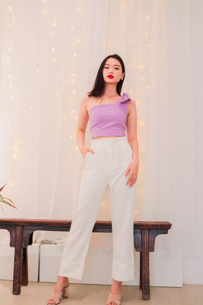 * PREMIUM * - RACHLIA 2 WAYS TOGA TOP IN LILAC * - Self Manufactured by LBRLABEL only