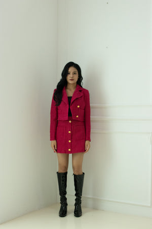 
                  
                    Load image into Gallery viewer, Suann Tweed Jacket in Hot Pink
                  
                