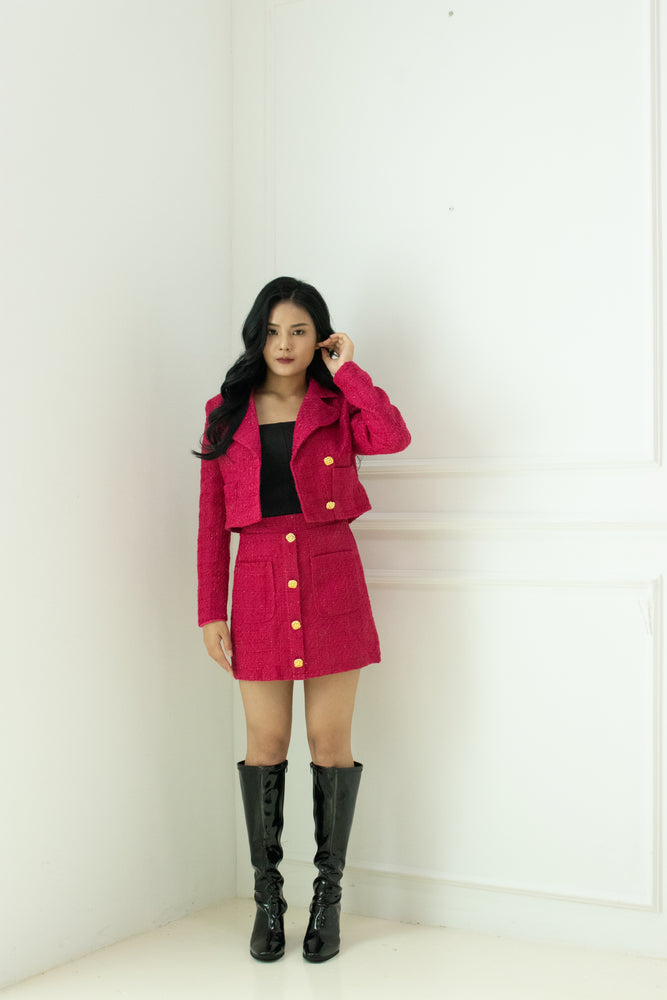 
                  
                    Load image into Gallery viewer, Suann Tweed Jacket in Hot Pink
                  
                