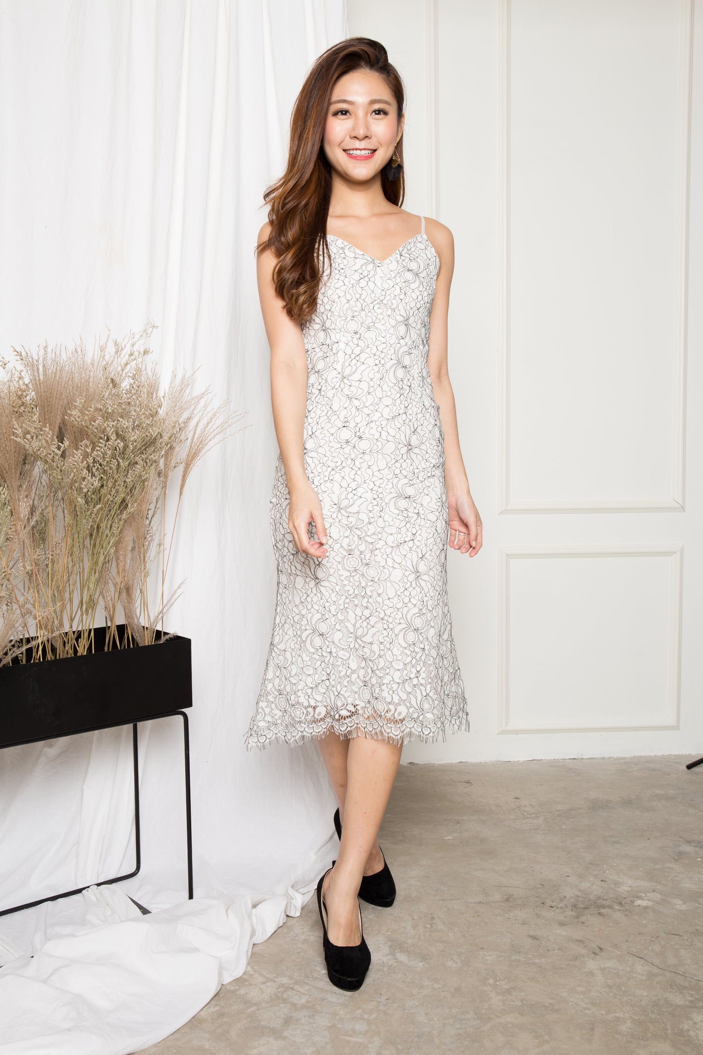 LUXE - Daisy Crochet Dress in White