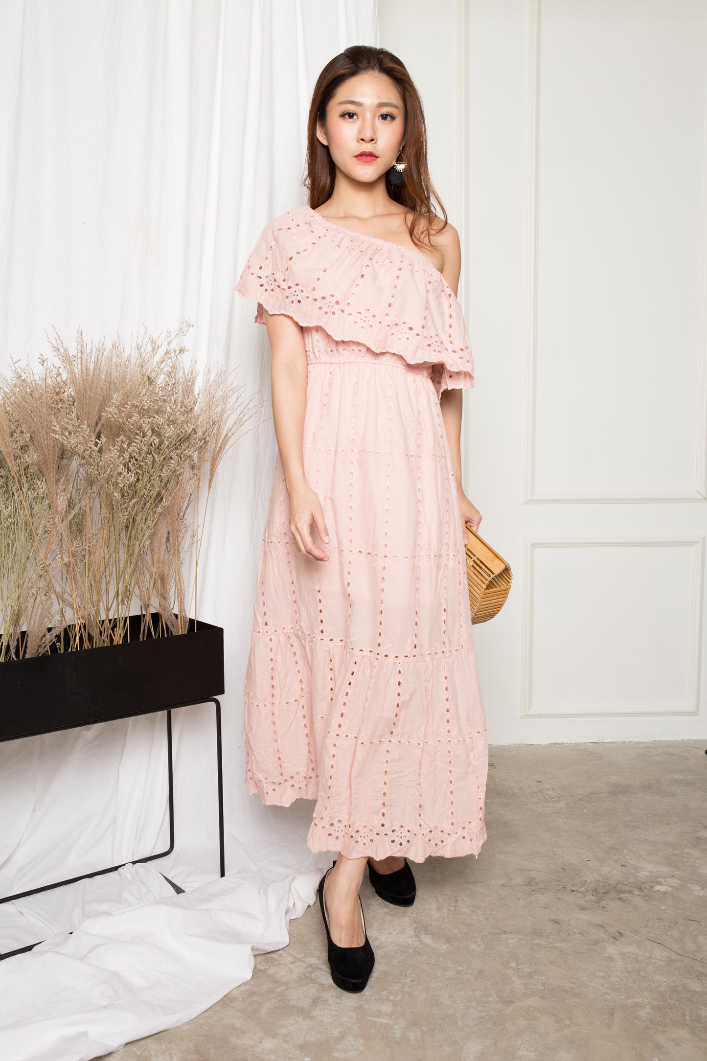 LUXE - Adalina 3 Ways Crochet Maxi Dress in Pink