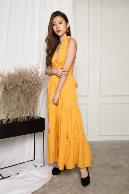LUXE - Paris Lover Do it Yourself Maxi Dress in Yellow