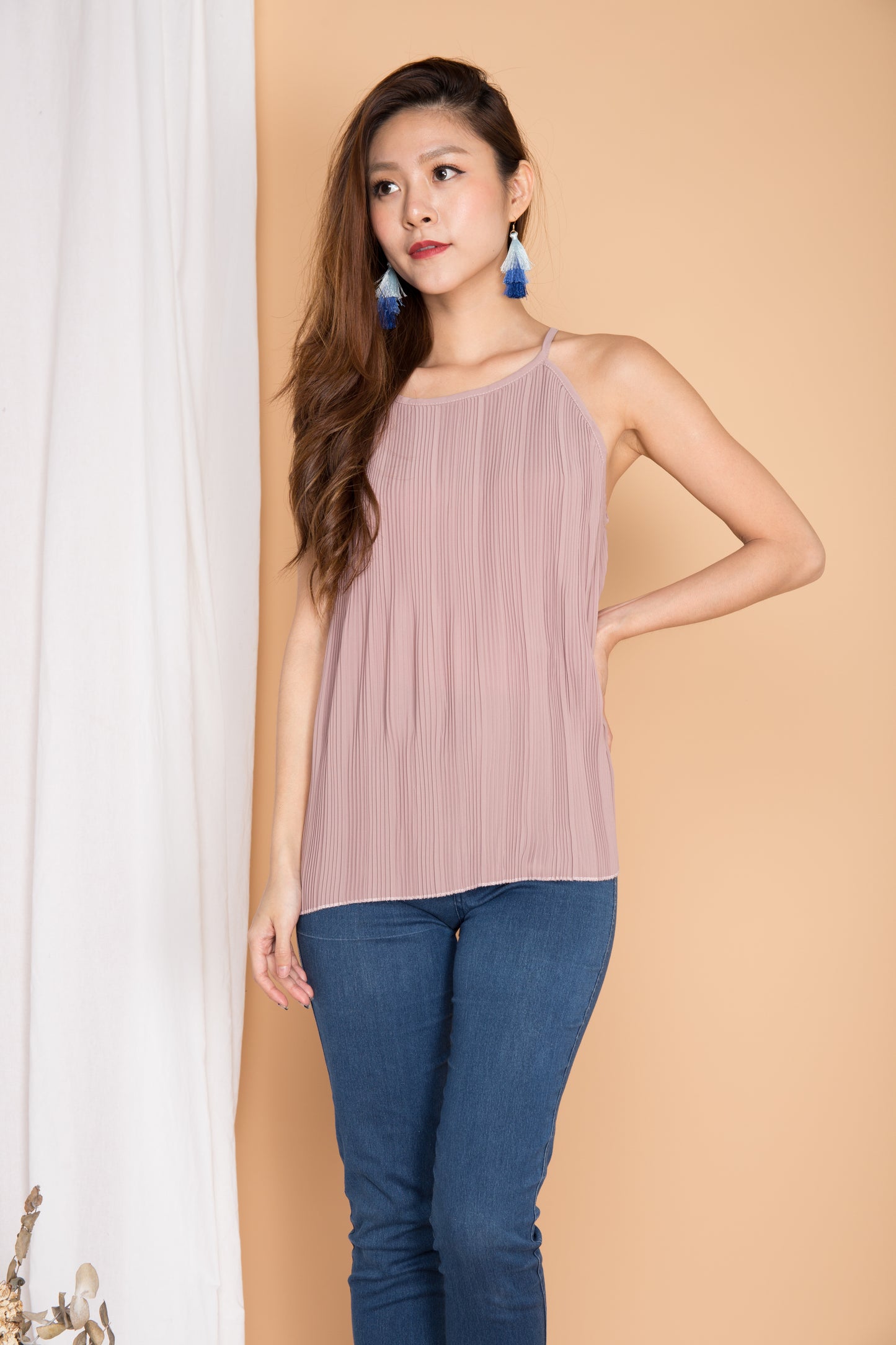 Luna Pleated Top in Pink