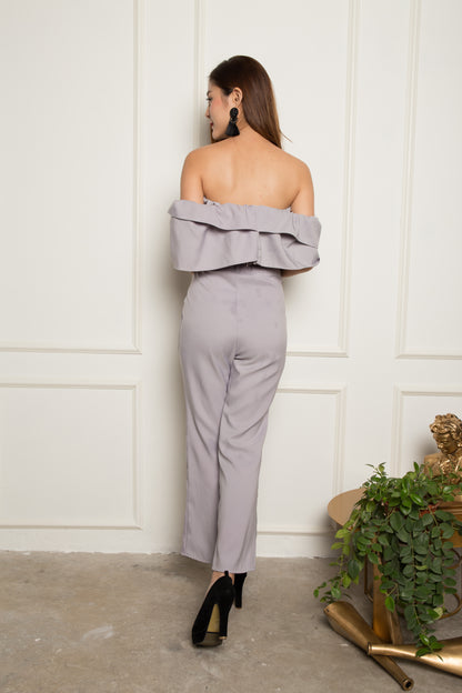 LUXE - Amelia Flutter 2 Piece Set in Lilac Grey