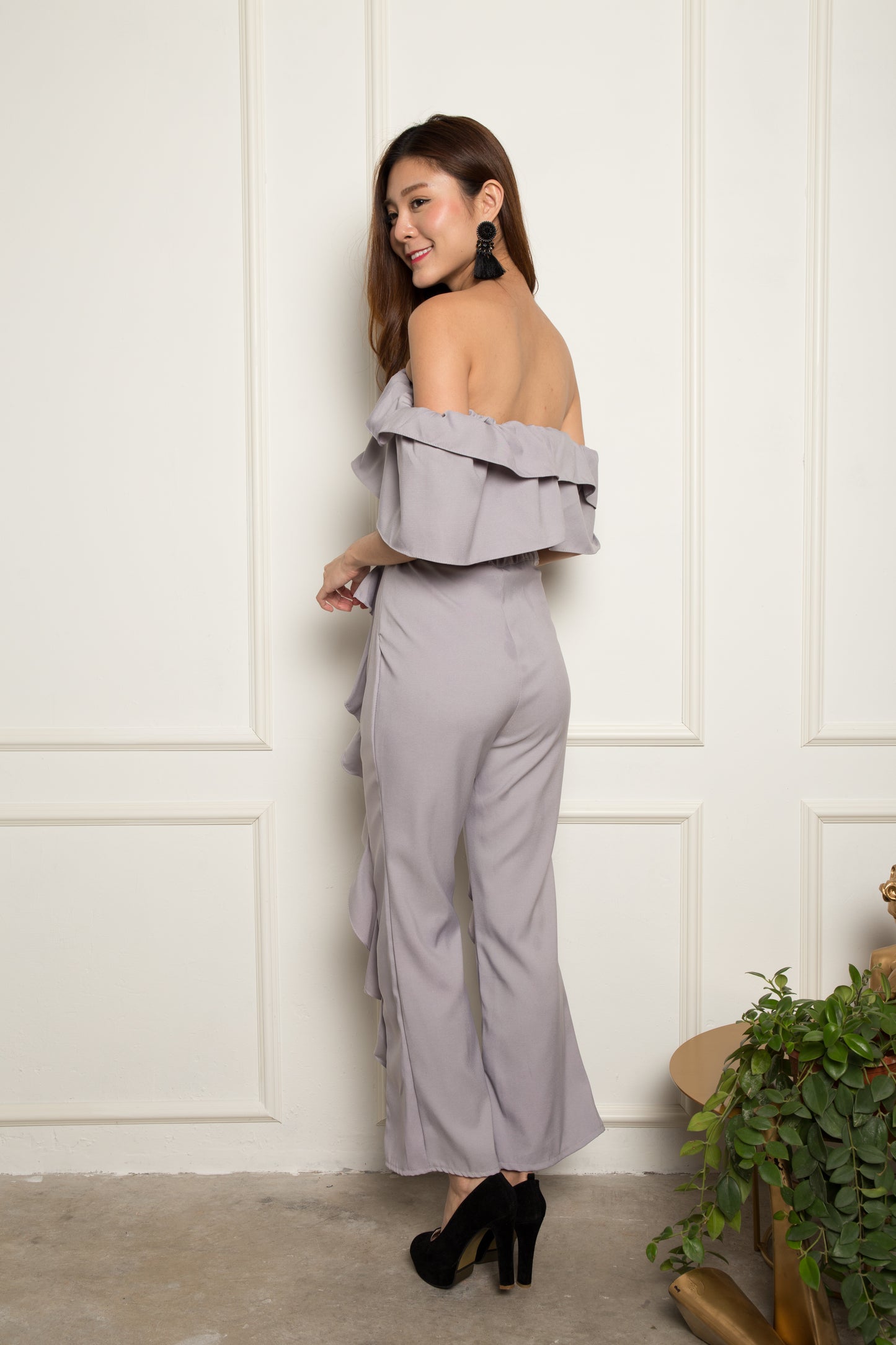 LUXE - Amelia Flutter 2 Piece Set in Lilac Grey