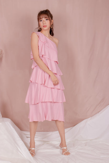 *PREMIUM* - Tilia Layered Dress in Pink - Self Manufactured by LBRLABEL