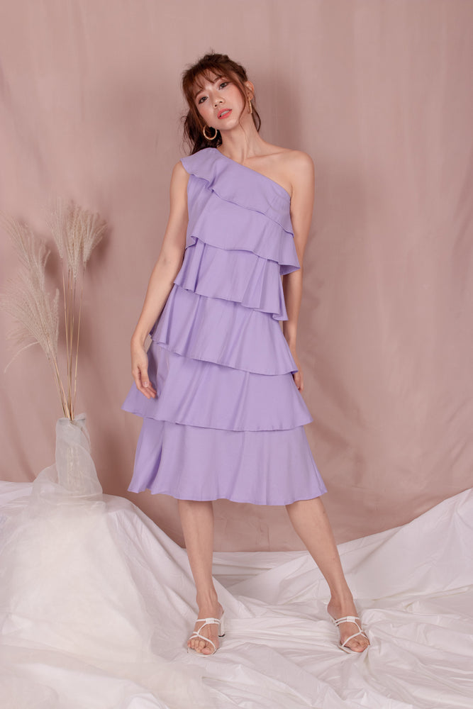
                  
                    Load image into Gallery viewer, *PREMIUM* - Tilia Layered Dress in Lilac - Self Manufactured by LBRLABEL
                  
                