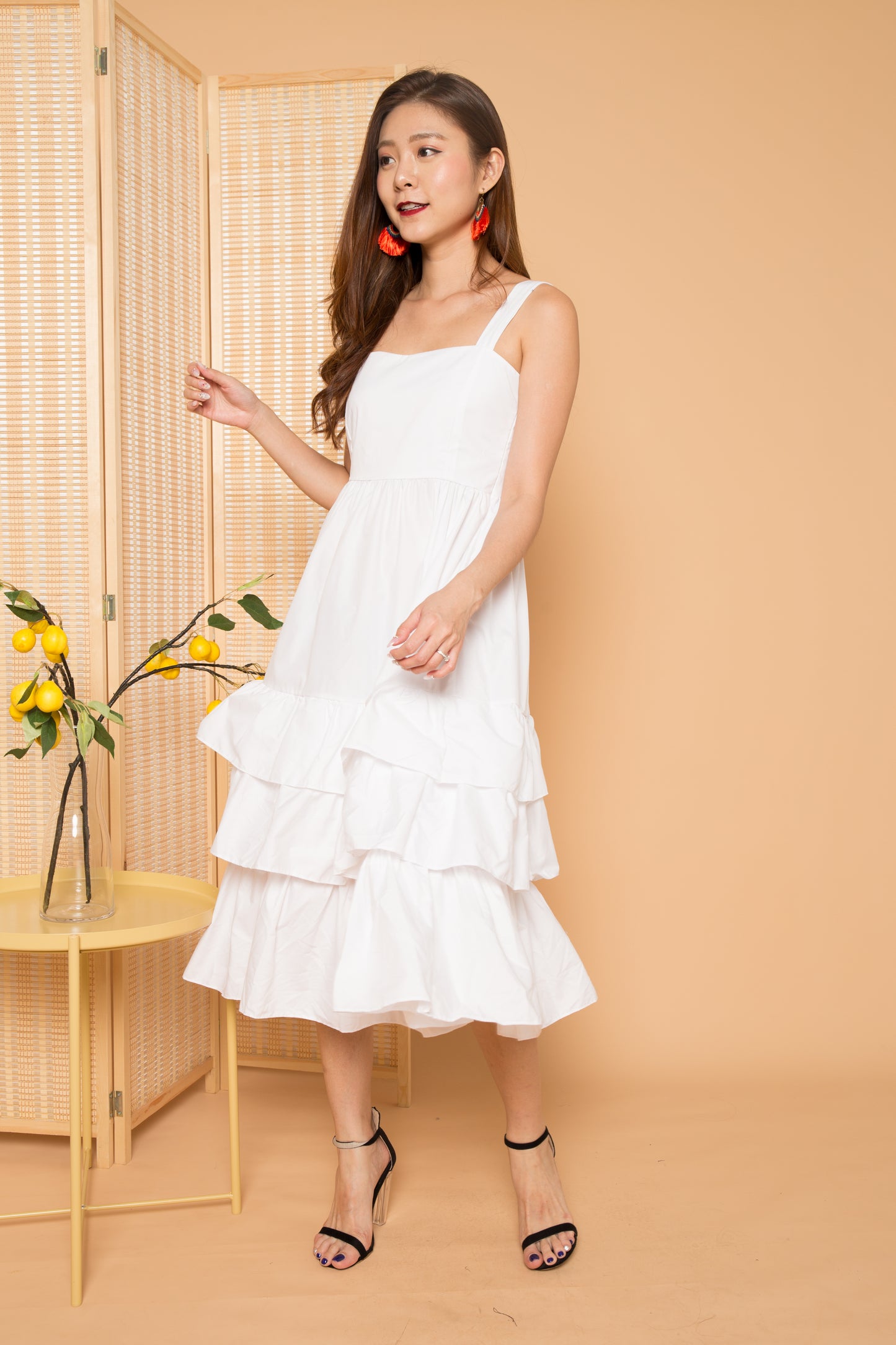 *PREMIUM* OPHELIA FLARE DRESS IN WHITE - LBRLABEL MANUFACTURED