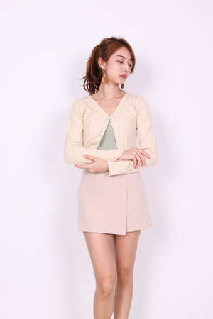 
                  
                    Load image into Gallery viewer, Charlotte Cropped Cardigan in Sand
                  
                