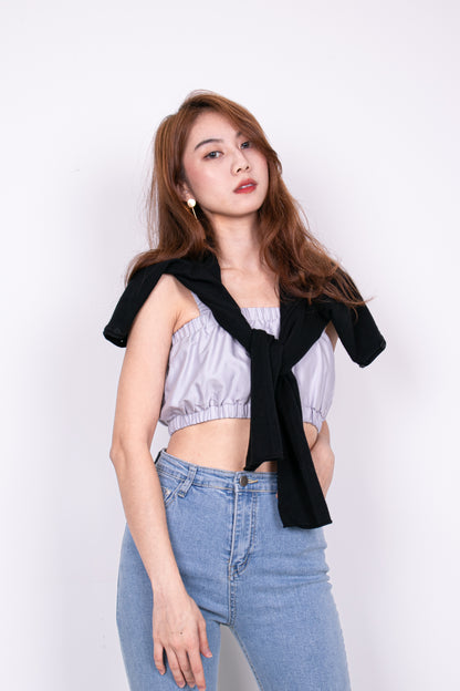 Charlotte Cropped Cardigan in Black